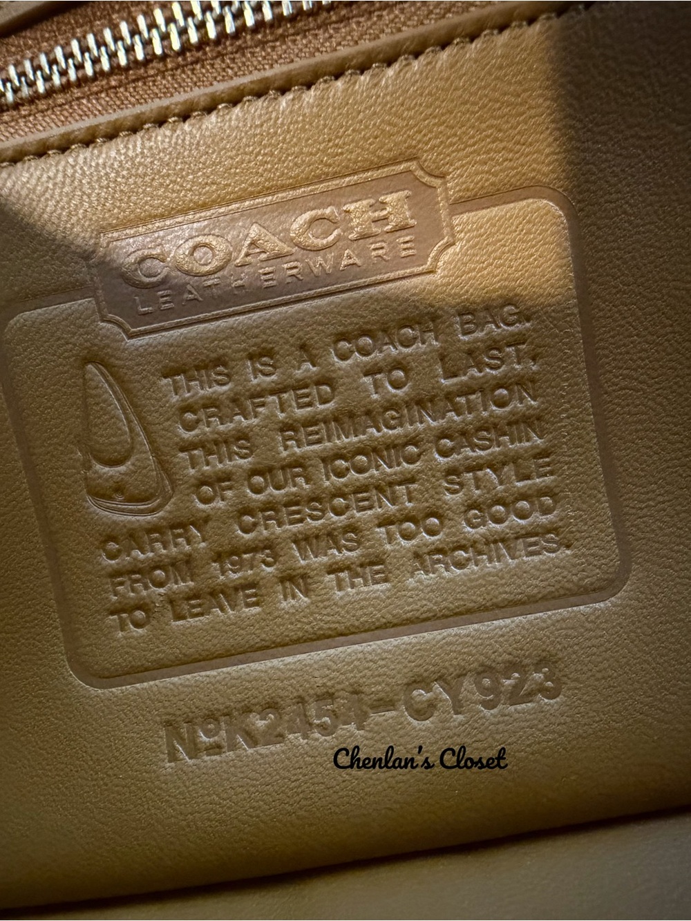 Coach Cashin Carry Crescent Bag NeW - Picture 14 of 15